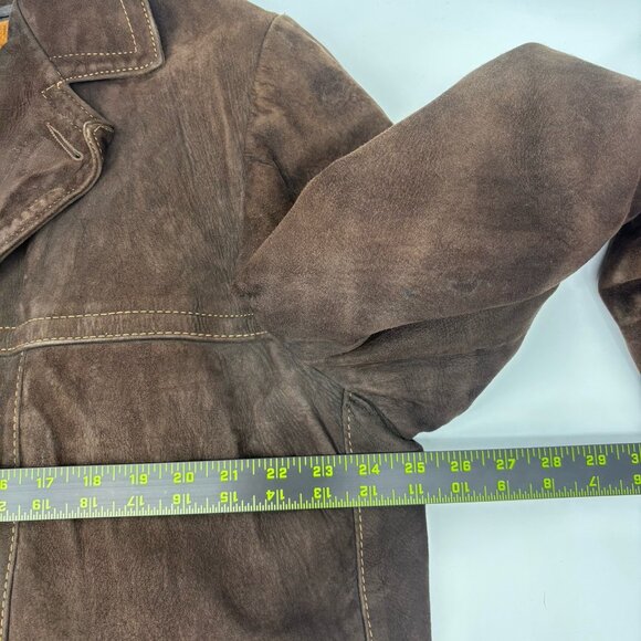 The Leather Shop Vintage Brown Suede Jacket Mens Size 46 Western Rustic *Read - Picture 15 of 16